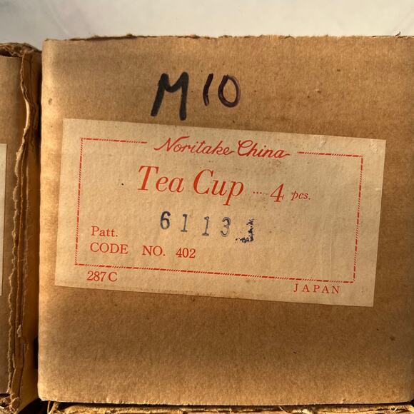 Noritake VINTAGE 60s Midori Japanese Porcelain Tea Cup Set Bamboo 6113 M10 - Picture 14 of 14